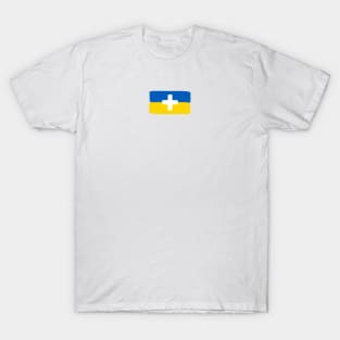 Ukraine White Cross Flag T-Shirt